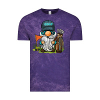Cloud Purple golf gnome Vintage Tee - BarkalooDesign