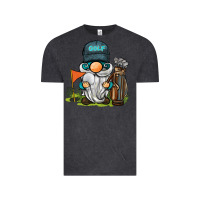 Vintage Black golf gnome Vintage Tee - BarkalooDesign