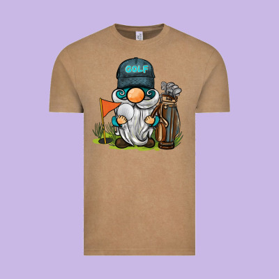 Golf Gnome Vintage Tee Designed By Barkaloodesign