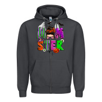 Smoke halloween momster messy bun Zipper Hoodie - Zillion Design Studio
