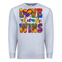 Heather Grey love always wins Premium Sweatshirt - JahusDesignShop