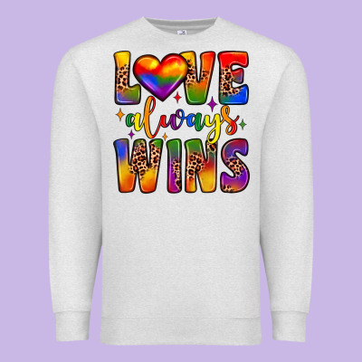 Love Always Wins Premium Sweatshirt Designed By Jahusdesignshop