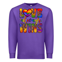 Purple love always wins Premium Sweatshirt - JahusDesignShop