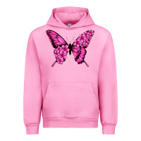 Floral Pink Butterfly Urban Hoodie | Teevron