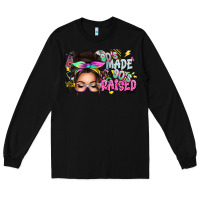 Black 80s made 90s raised messy bun Long Sleeve Tee - texasbilliewilder