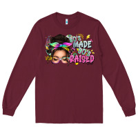 Burgundy 80s made 90s raised messy bun Long Sleeve Tee - texasbilliewilder