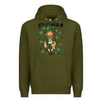 Army Green let's get lucked up Premium Hoodie - MaliasSmallBusiness