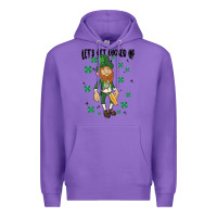 Purple let's get lucked up Premium Hoodie - MaliasSmallBusiness