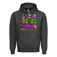 Charcoal Heather Cheers witches Zipper Hoodie - Zillion Design Studio