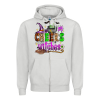 Dove Grey Cheers witches Zipper Hoodie - Zillion Design Studio