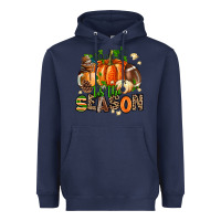 Navy fall and american football tis the season Heavyweight Hoodie - AdoDesignShop