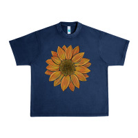 Navy sunflower Urban Heavy Tee - Artiststas