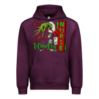 Mauve Wine grinch hand telemetry nurse Urban Hoodie - NancyCooperArtShop