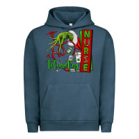 Pigment Midnight Navy grinch hand telemetry nurse Urban Hoodie - NancyCooperArtShop