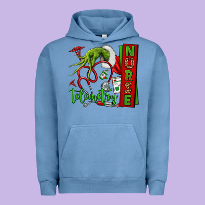 Grinch Hand Telemetry Nurse Urban Hoodie Designed By Nancycooperartshop