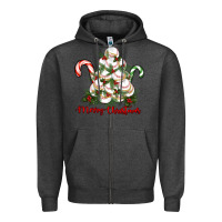 Charcoal Heather merry christmas baseball Zipper Hoodie - RanaPortraitStore