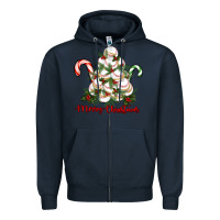 Navy merry christmas baseball Zipper Hoodie - RanaPortraitStore