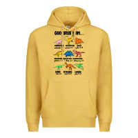 Antique Gold god says i am dinosaurs handsome Premium Hoodie - MaliasSmallBusiness
