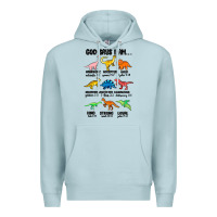 Blue Mist god says i am dinosaurs handsome Premium Hoodie - MaliasSmallBusiness