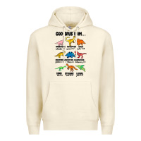 Sandshell god says i am dinosaurs handsome Premium Hoodie - MaliasSmallBusiness