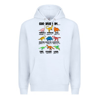 White god says i am dinosaurs handsome Premium Hoodie - MaliasSmallBusiness
