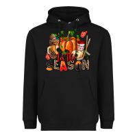 Black fall and  hockey  tis the season Heavyweight Hoodie - AdoDesignShop