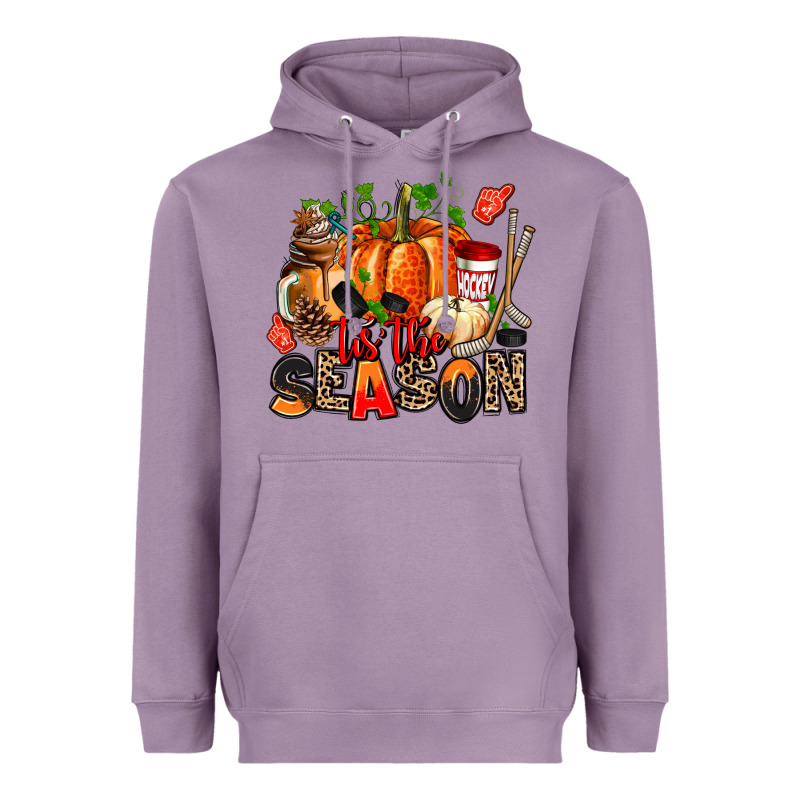 Fall And  Hockey  Tis The Season Heavyweight Hoodie by AdoDesignShop | Teevron