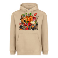 Mushroom fall and  hockey  tis the season Heavyweight Hoodie - AdoDesignShop