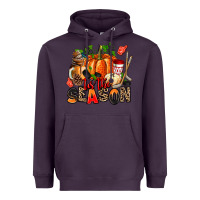 Plum fall and  hockey  tis the season Heavyweight Hoodie - AdoDesignShop