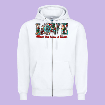 Love Make This House A Home Zipper Hoodie Designed By Ranaportraitstore