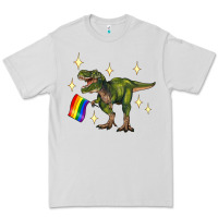 Dove Grey lgbtq+  t rex Premium Tee - Artiststas