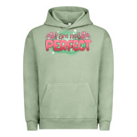Pigment Oil Green i am not perfect Urban Hoodie - MaliasSmallBusiness