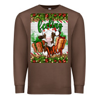 Chestnut Christmas feeling jolly cow Premium Sweatshirt - Artiststas