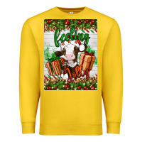 Lemon Christmas feeling jolly cow Premium Sweatshirt - Artiststas