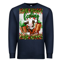 Christmas Feeling Jolly Cow Premium Sweatshirt | Teevron