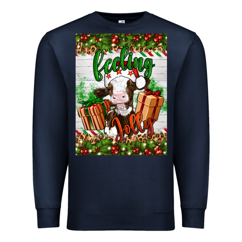 Christmas Feeling Jolly Cow Premium Sweatshirt by Artiststas | Teevron