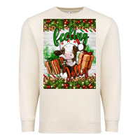 Sandshell Christmas feeling jolly cow Premium Sweatshirt - Artiststas