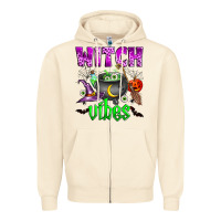 Sandshell witch vibes Zipper Hoodie - Zillion Design Studio