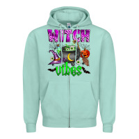 Seafoam witch vibes Zipper Hoodie - Zillion Design Studio