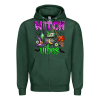 Sports Green witch vibes Zipper Hoodie - Zillion Design Studio