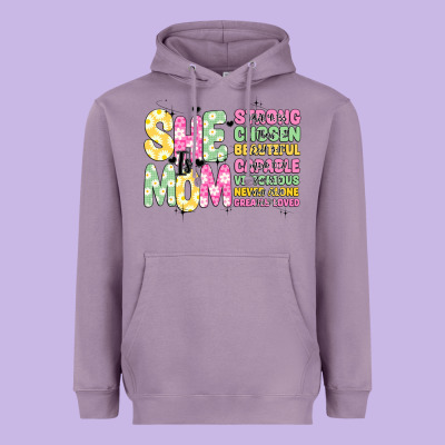 She Is Mom Heavyweight Hoodie Designed By Jahusdesignshop