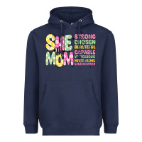 Navy she is mom Heavyweight Hoodie - JahusDesignShop