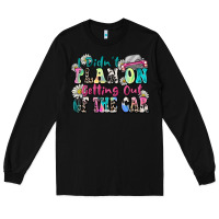 Black i didn't plan on getting out of the car Long Sleeve Tee - Zillion Design Studio