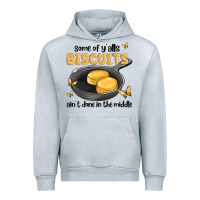Heather Grey some of yalls biscuits aint done in the middle Urban Hoodie - MaliasSmallBusiness