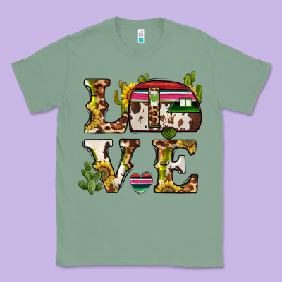 Love Caravan Classic Tee Designed By Barkaloodesign