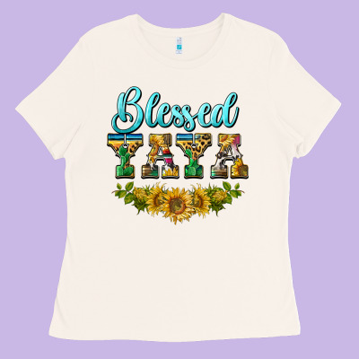 Blessed Yaya Ladies Tee Designed By Barkaloodesign