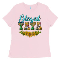 Bubblegum Pink blessed yaya Ladies Tee - BarkalooDesign
