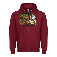 Burgundy christmas stay sweet Zipper Hoodie - RanaPortraitStore