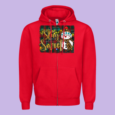 Christmas Stay Sweet Zipper Hoodie Designed By Ranaportraitstore