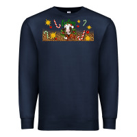 Navy Christmas feeling jolly cow Premium Sweatshirt - Artiststas